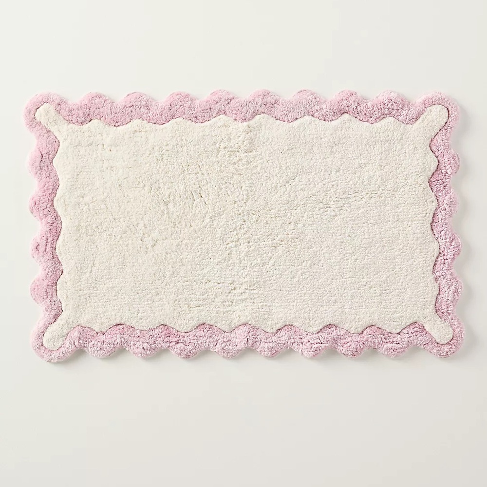 Maeve by Anthropologie Scalloped Cotton Bath Mat New